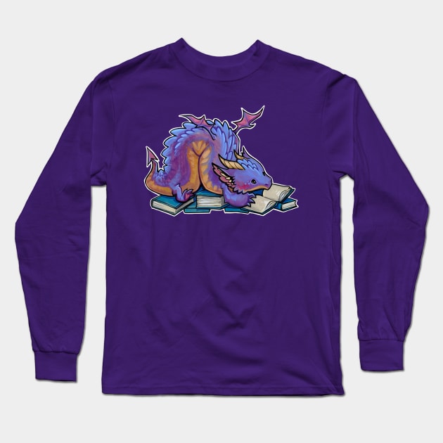 Library dragon Long Sleeve T-Shirt by BiancaRomanStumpff